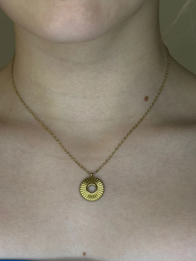 Collier pendentif Rond doré Nakupenda