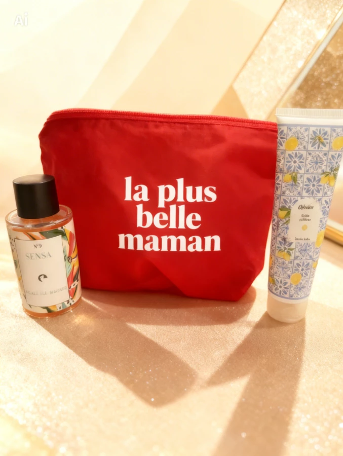 Trousse de maquillage rouge